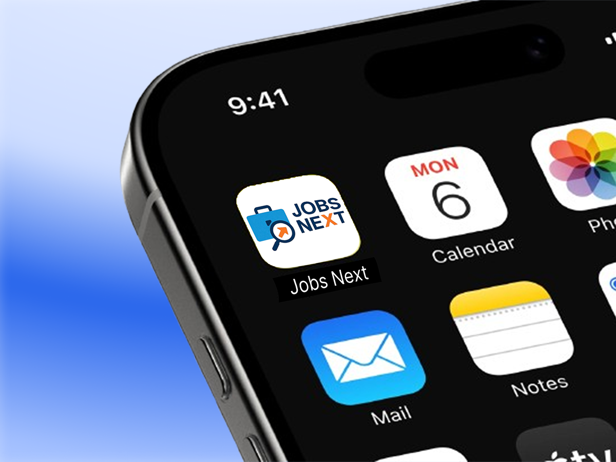 JobsNext logo & app icon mockup
